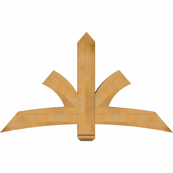 Ekena Millwork Davenport Rough Sawn Timber Gable Bracket, Western Red Cedar, 60"W x 35"H x 6"D x 6"F, 14/12 Pitch GBW060X35X0606DAV00RWR - main